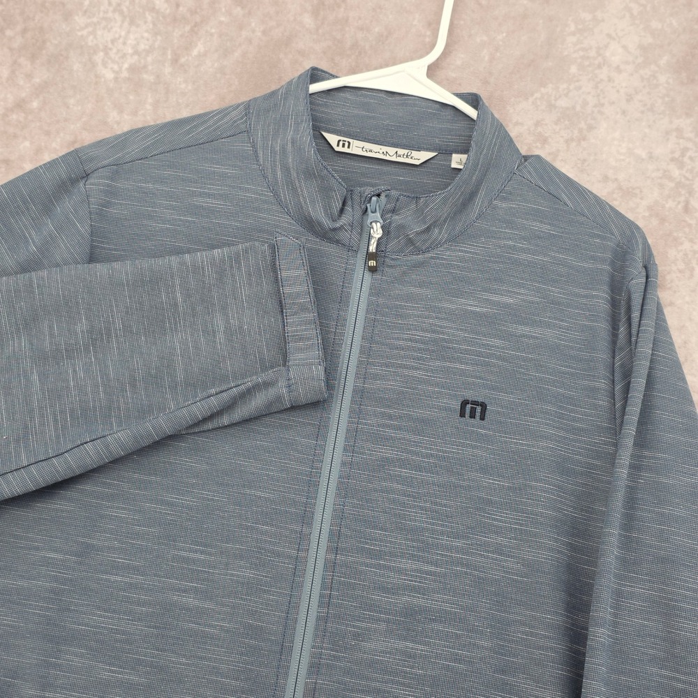 Travis Mathew Jacket Mens XL Golf Full Zip Softshell Heather Gray Performance